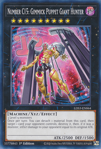 Number C15: Gimmick Puppet Giant Hunter - LDS3-EN064 Common 1st Edition