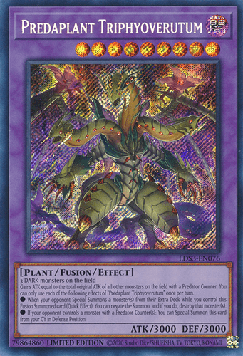 Predaplant Triphyoverutum - LDS3-EN076 Secret Rare 1st Edition