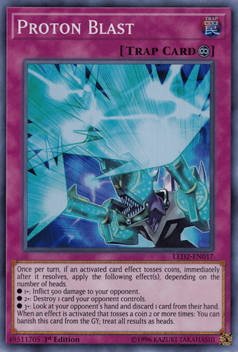 Proton Blast - LED2-EN017 Super Rare 1st Edition