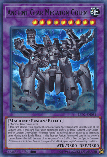 Ancient Gear Megaton Golem - LED2-EN031 Super Rare 1st Edition