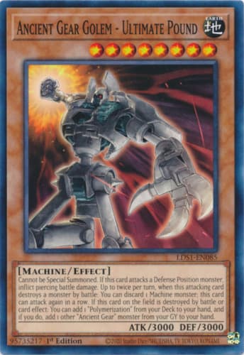 Ancient Gear Golem - Ultimate Pound - LED2-EN035 Common 1st Edition