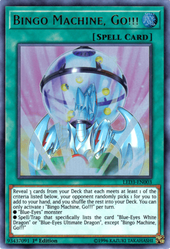 Bingo Machine, Go!!! - LED3-EN003 Ultra Rare 1st Edition