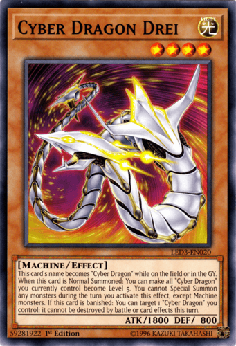 Cyber Dragon Drei - LED3-EN020 Common 1st Edition