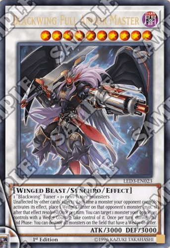 Blackwing Full Armor Master - LED3-EN023 Ultra Rare 1st Edition