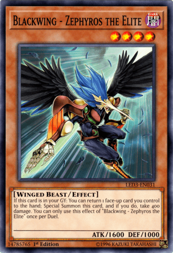 Blackwing - Zephyros the Elite - LED3-EN031 Common 1st Edition