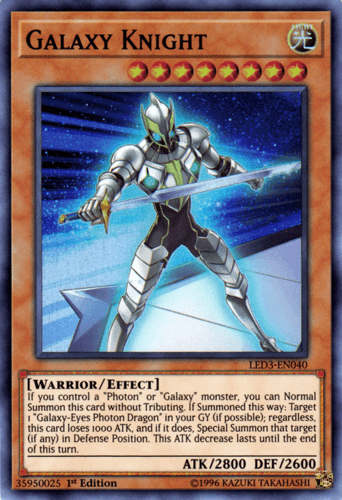 Galaxy Knight - LED3-EN040 Super Rare 1st Edition