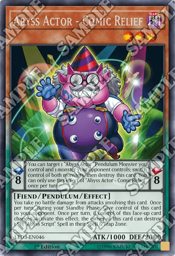 Abyss Actor - Comic Relief - LED3-EN046 Rare 1st Edition