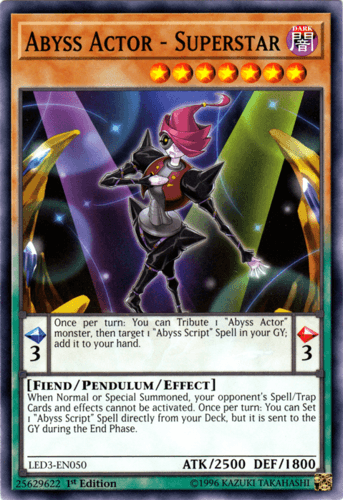 Abyss Actor - Superstar - LED3-EN050 Common 1st Edition