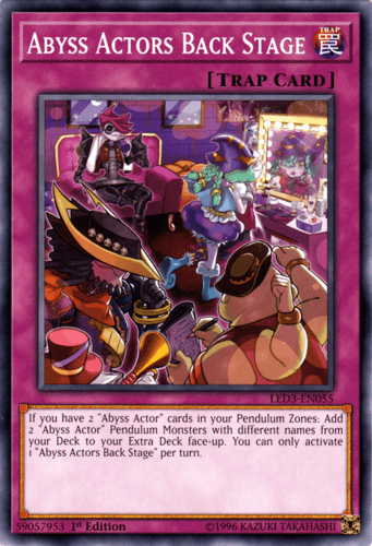 Abyss Actors Back Stage - LED3-EN055 Common 1st Edition