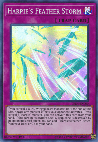 Harpie's Feather Storm - LED4-EN000 Super Rare 1st Edition