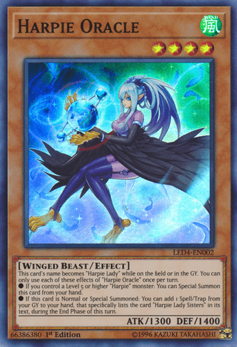 Harpie Oracle - LED4-EN002 Super Rare 1st Edition