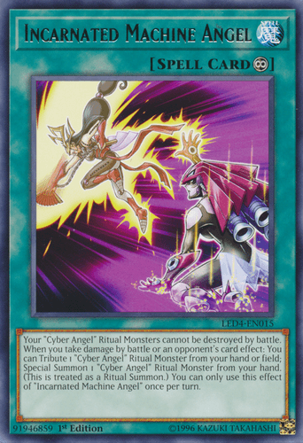 Incarnated Machine Angel - LED4-EN015 Rare 1st Edition