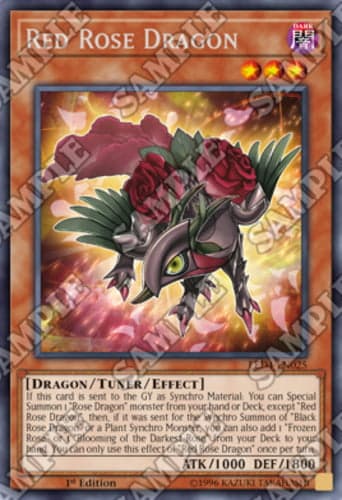 Red Rose Dragon - LED4-EN025 Rare 1st Edition