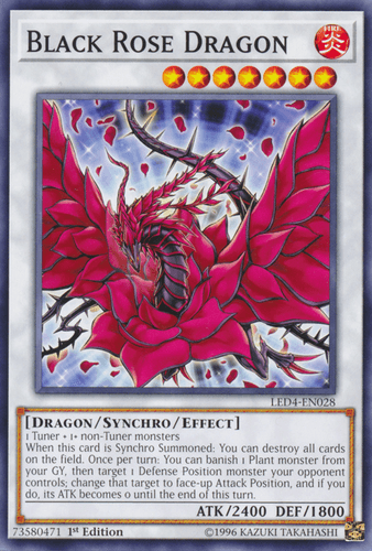 Black Rose Dragon - LED4-EN028 Common 1st Edition
