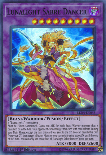 Lunalight Sabre Dancer - LED4-EN045 Super Rare 1st Edition