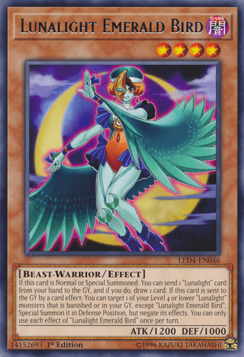Lunalight Emerald Bird - LED4-EN046 Rare 1st Edition