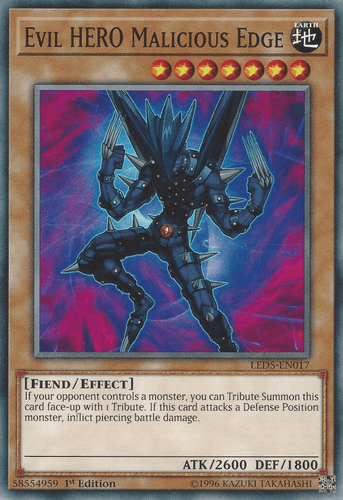 Evil HERO Malicious Edge - LED5-EN017 Common 1st Edition