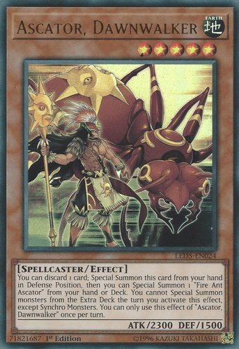 Ascator, Dawnwalker - LED5-EN024 Ultra Rare 1st Edition