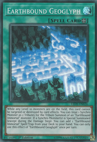 Earthbound Geoglyph - LED5-EN026 Super Rare 1st Edition