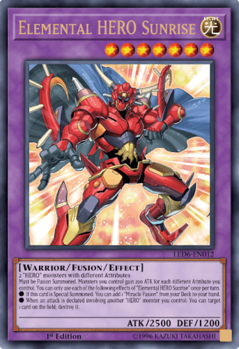 Elemental HERO Sunrise - LED6-EN012 Ultra Rare Unlimited