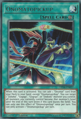 Onomatopickup - LED6-EN037 Rare 1st Edition