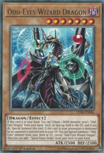 Odd-Eyes Wizard Dragon - LED6-EN046 Rare 1st Edition