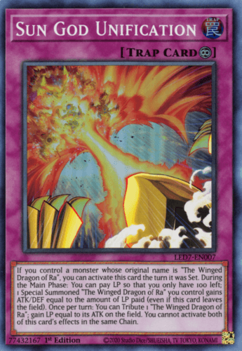 Sun God Unification - LED7-EN007 Super Rare Unlimited