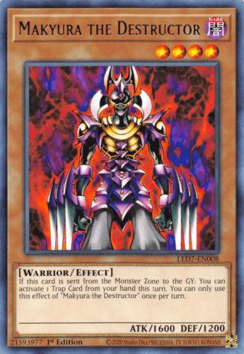 Makyura the Destructor - LED7-EN008 Rare 1st Edition