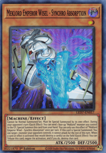 Meklord Emperor Wisel - Synchro Absorption - LED7-EN017 Super Rare 1st Edition