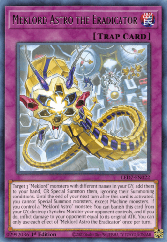 Meklord Astro the Eradicator - LED7-EN022 Rare 1st Edition