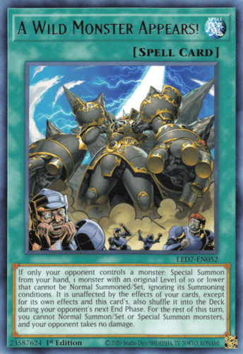 A Wild Monster Appears! - LED7-EN052 Rare Unlimited