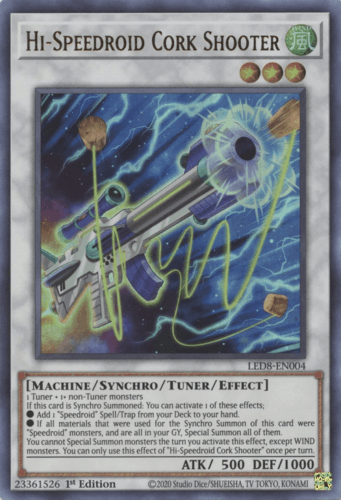 Hi-Speedroid Cork Shooter - LED8-EN004 Ultra Rare 1st Edition