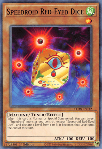 Speedroid Red-Eyed Dice - LED8-EN012 Common 1st Edition