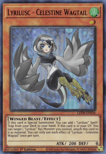 Lyrilusc - Celestine Wagtail - LED8-EN036 Ultra Rare 1st Edition