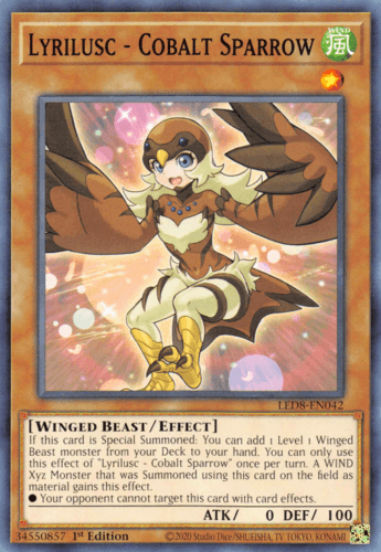 Lyrilusc - Cobalt Sparrow - LED8-EN042 Common 1st Edition