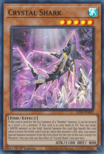 Crystal Shark - LED9-EN002 Super Rare 1st Edition