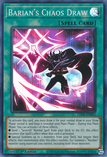 Barian's Chaos Draw - LED9-EN005 Super Rare 1st Edition
