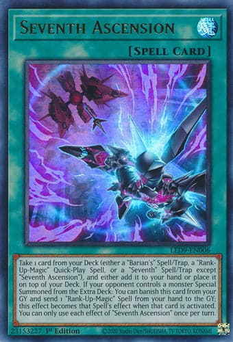 Seventh Ascension - LED9-EN006 Ultra Rare 1st Edition