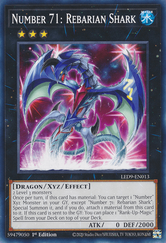Number 71: Rebarian Shark - LED9-EN013 Common 1st Edition