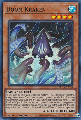 Doom Kraken - LED9-EN018 Super Rare 1st Edition