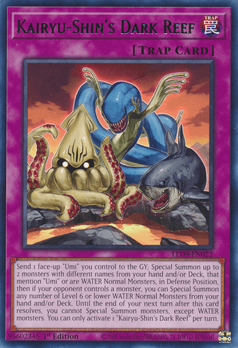 Kairyu-Shin's Dark Reef - LED9-EN022 Rare 1st Edition