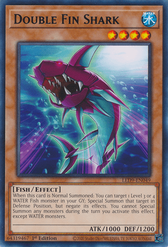 Double Fin Shark - LED9-EN049 Rare 1st Edition