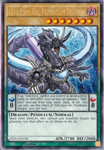 Odd-Eyes Arc Pendulum Dragon - LEDD-ENC00 Ultra Rare 1st Edition