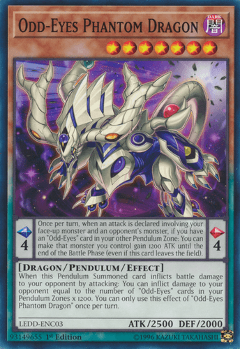 Odd-Eyes Phantom Dragon - LEDD-ENC03 Common 1st Edition