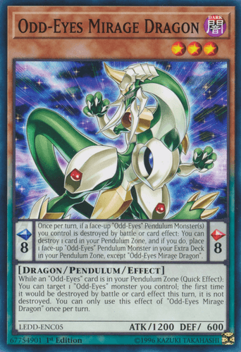 Odd-Eyes Mirage Dragon - LEDD-ENC05 Common 1st Edition
