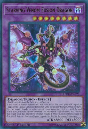 Starving Venom Fusion Dragon - LEDD-ENC25 Ultra Rare 1st Edition