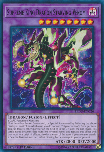 Supreme King Dragon Starving Venom - LEDD-ENC26 Common 1st Edition