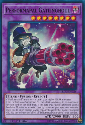 Performapal Gatlinghoul - LEDD-ENC28 Common 1st Edition