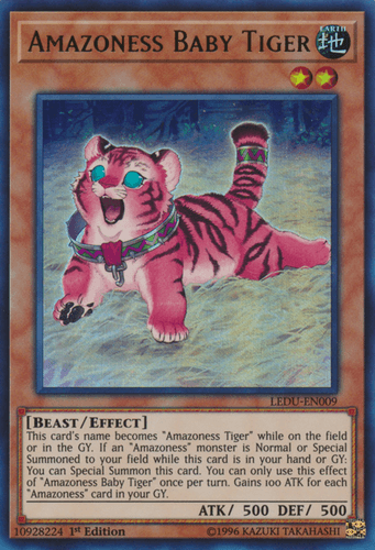 Amazoness Baby Tiger - LEDU-EN009 Ultra Rare 1st Edition