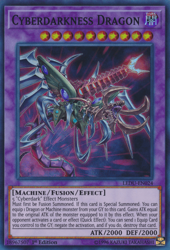 Cyberdarkness Dragon - LEDU-EN024 Super Rare 1st Edition